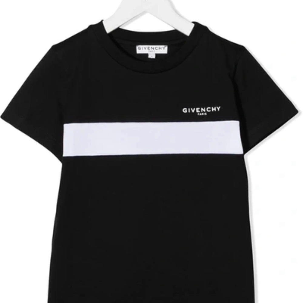 Givenchy Black Tee with White Stripe